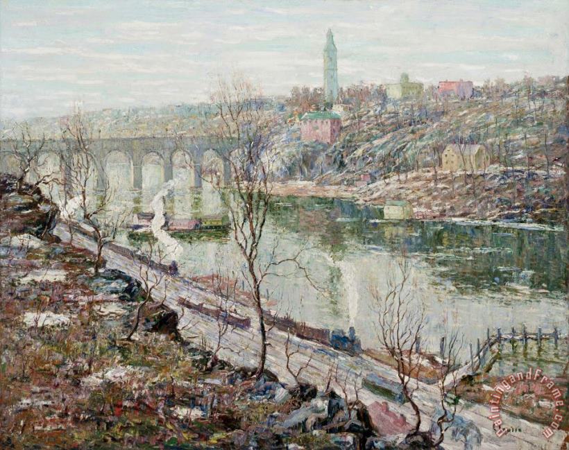 Ernest Lawson High Bridge, Harlem River Art Print