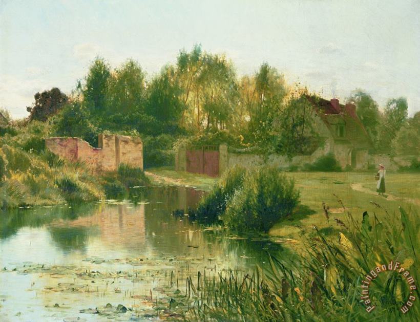 Ernest Parton The Village Pond Art Painting