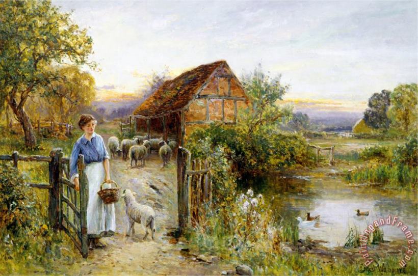 Ernest Walbourn Bringing Home The Sheep Art Painting