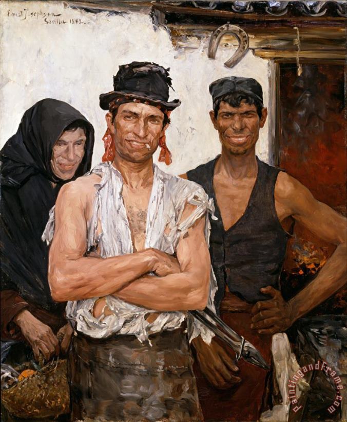 Ernst Josephson Spanish Blacksmiths Art Painting