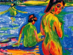 Ernst Ludwig Kirchner Im See Badende Madchen, Moritzburg