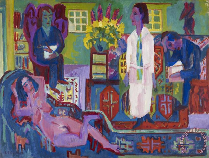 Ernst Ludwig Kirchner Modern Bohemia Art Painting