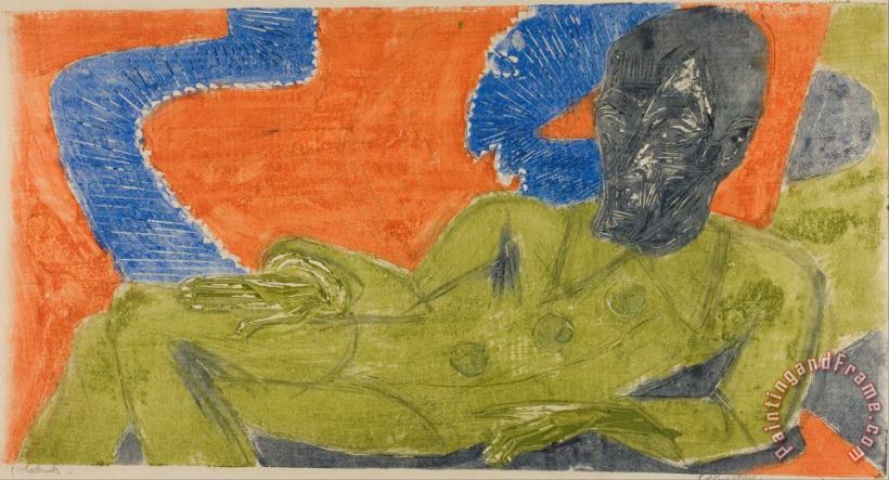 Ernst Ludwig Kirchner Portrait of Otto Mueller Art Print