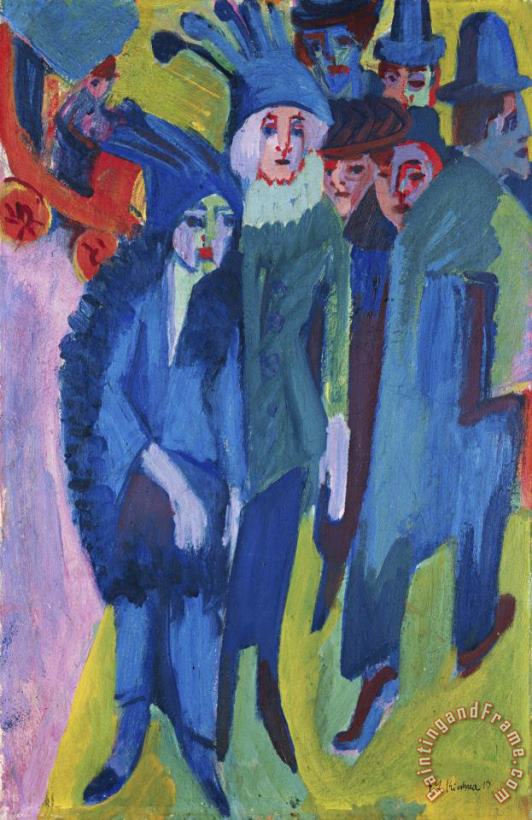 Ernst Ludwig Kirchner Road Scene Art Painting