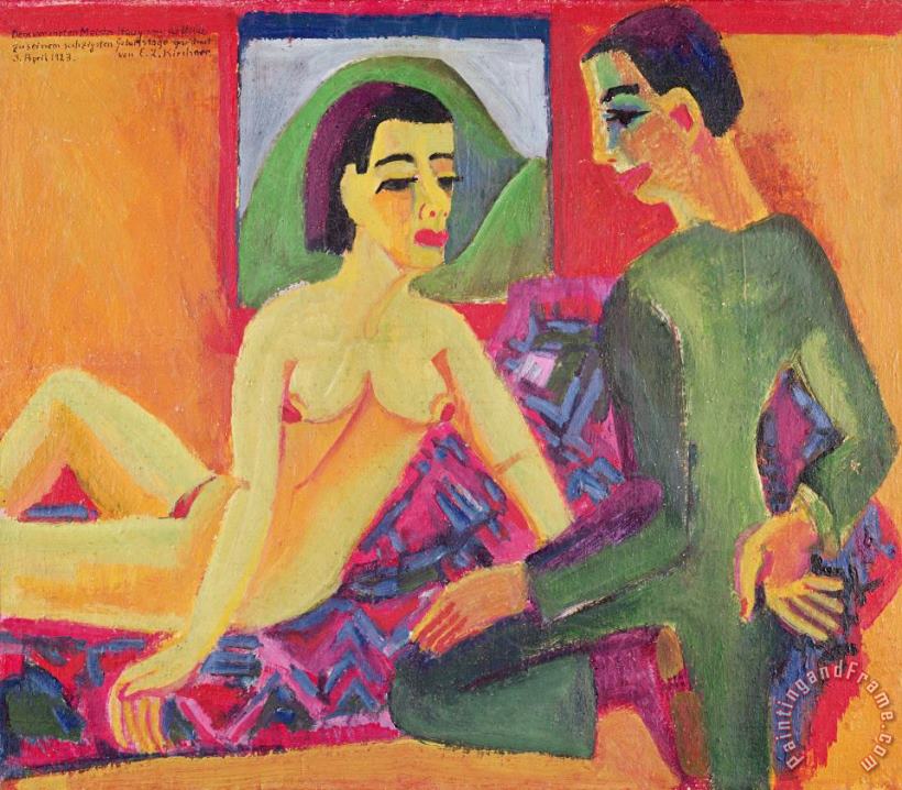 Ernst Ludwig Kirchner The Couple Art Painting