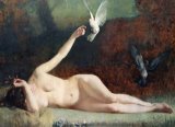 Woman with Pigeons by Ernst Philippe Zacharie