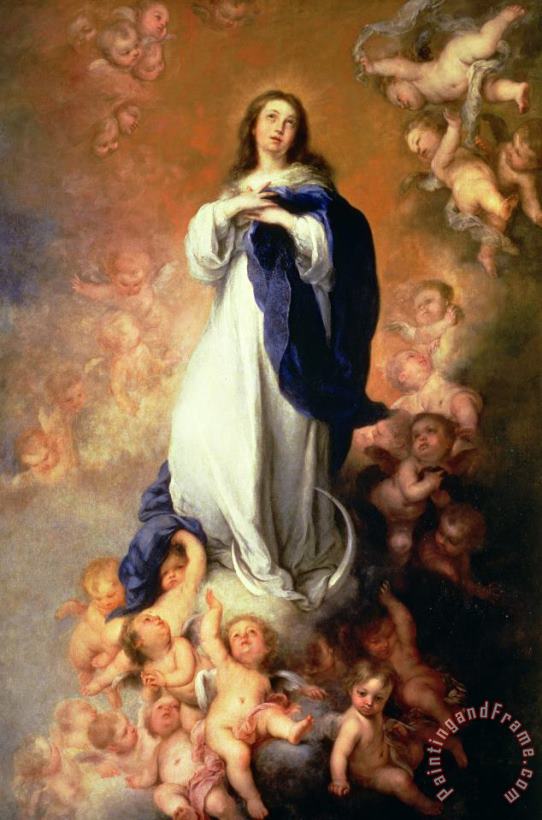 Immaculate Conception of the Escorial painting - Esteban Murillo Immaculate Conception of the Escorial Art Print