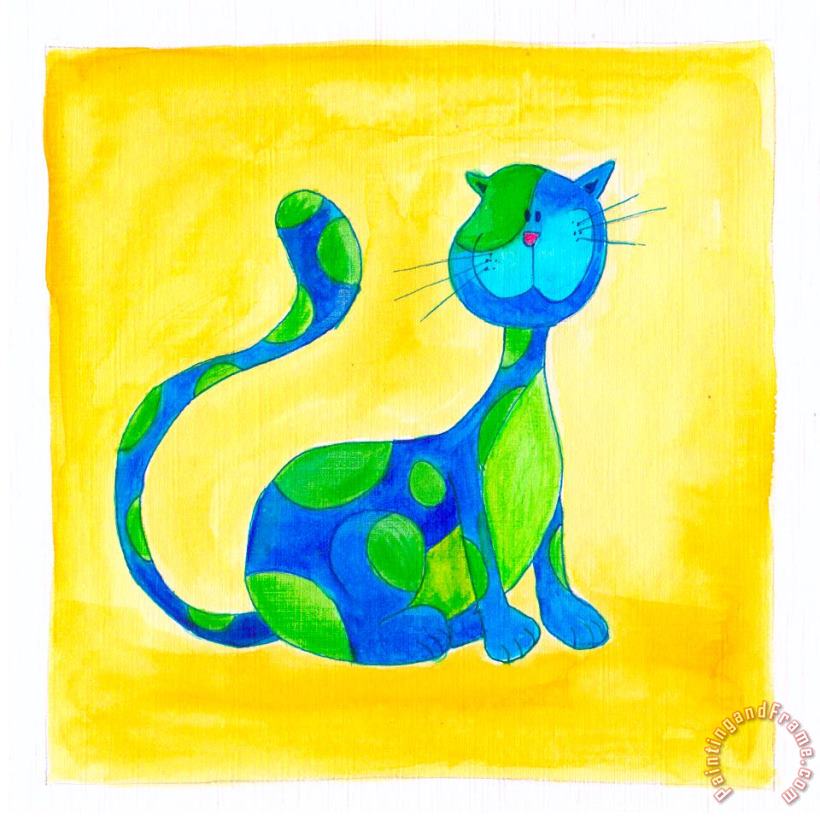 Cat 3 painting - Esteban Studio Cat 3 Art Print