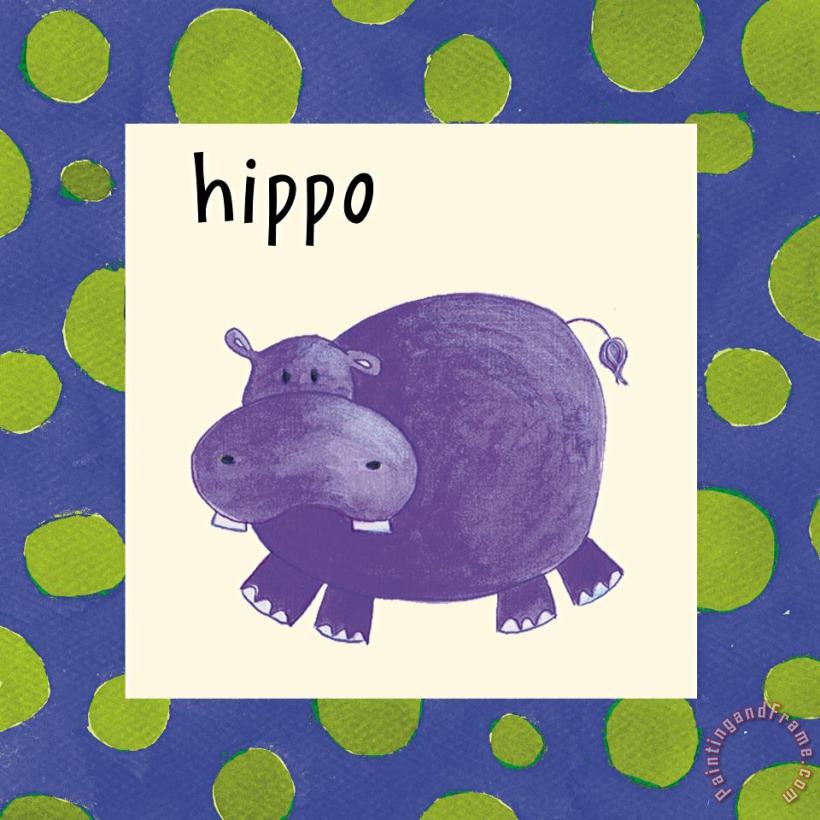 Hippo painting - Esteban Studio Hippo Art Print