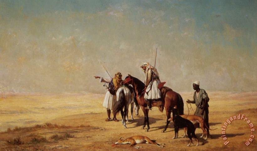 Etienne Billet Arabs in The Desert Art Print