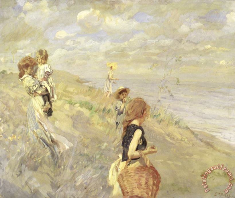 The Sand Dunes painting - Ettore Tito The Sand Dunes Art Print