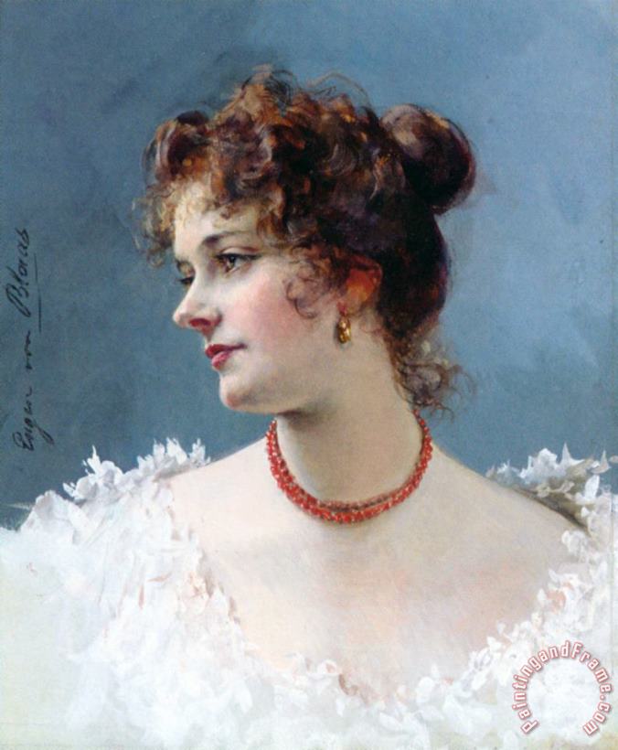 Portrait of a Lady painting - Eugene De Blaas Portrait of a Lady Art Print