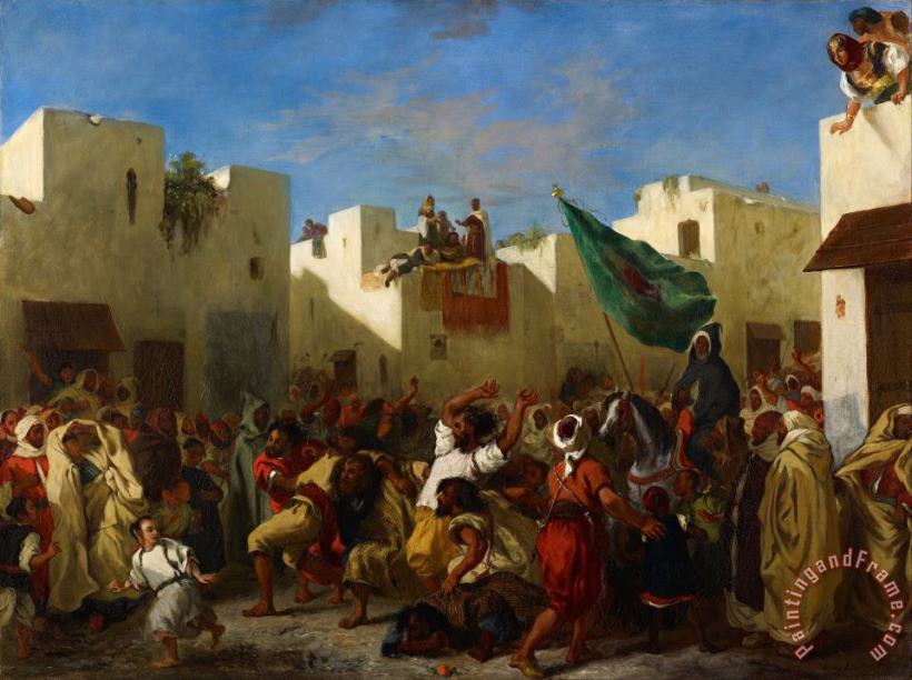 Eugene Delacroix Fanatics of Tangier Art Print