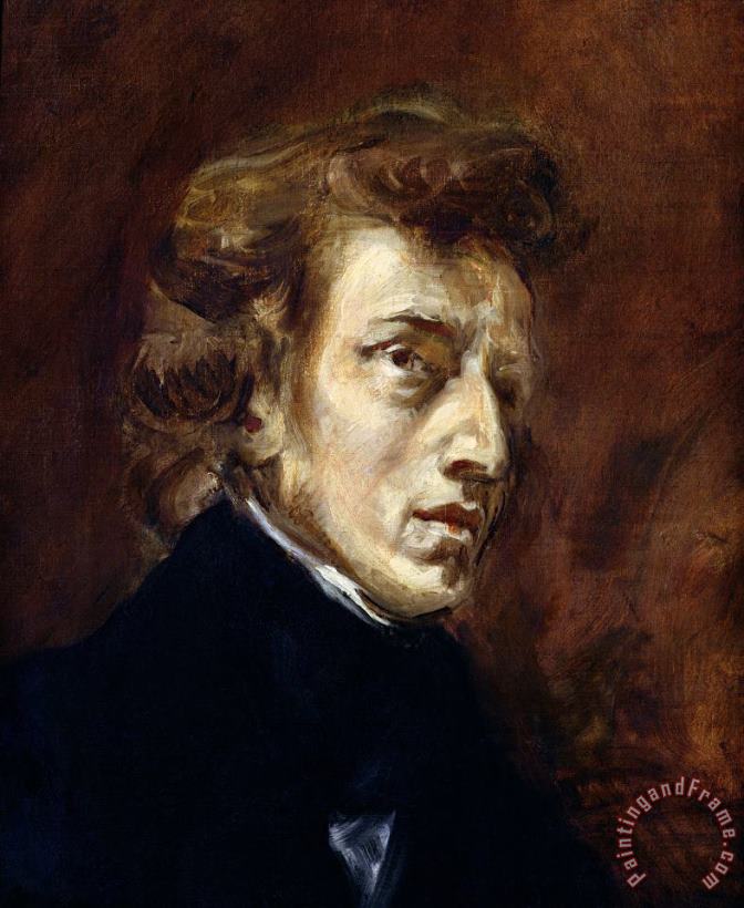 Frederic Chopin (1810 49) painting - Eugene Delacroix Frederic Chopin (1810 49) Art Print