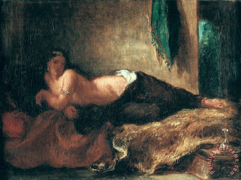 Odalisque painting - Eugene Delacroix Odalisque Art Print