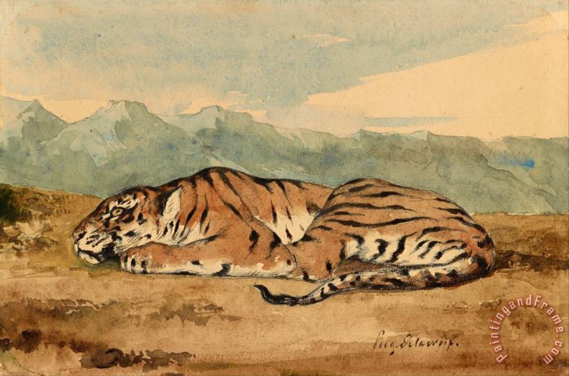 Royal Tiger painting - Eugene Delacroix Royal Tiger Art Print