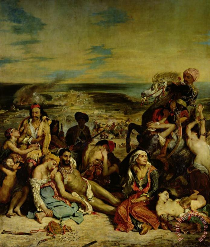 Eugene Delacroix Scenes From The Massacre of Chios Art Painting
