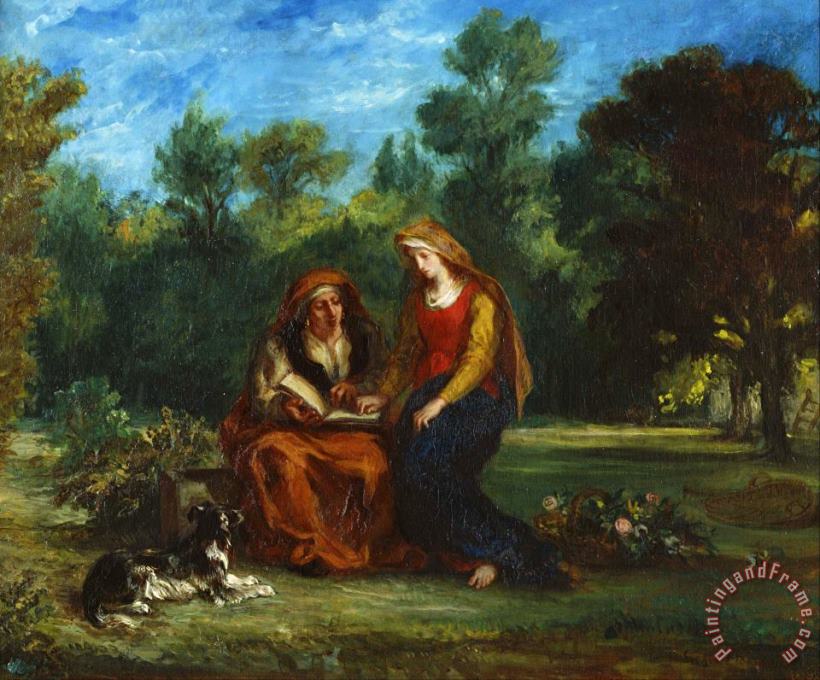 Eugene Delacroix The Education of The Virgin Art Painting