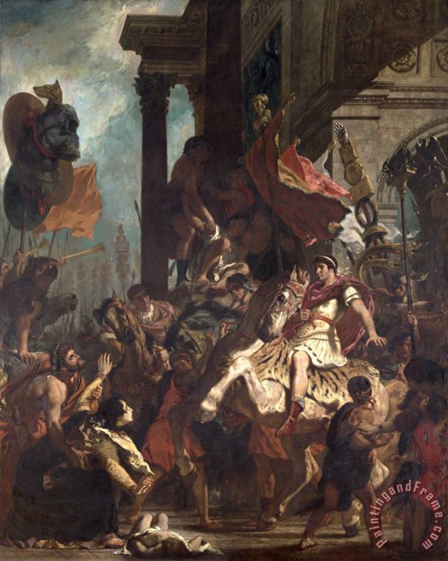 The Justice of Trajan (53 117) painting - Eugene Delacroix The Justice of Trajan (53 117) Art Print