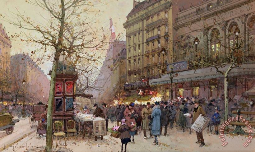 Eugene Galien-Laloue The Great Boulevards Art Print