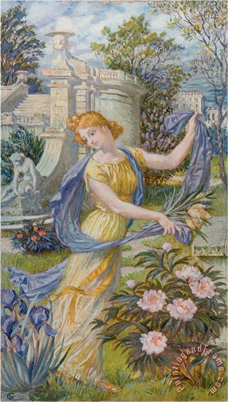 Allegory of Spring C 1900 painting - Eugene Grasset Allegory of Spring C 1900 Art Print