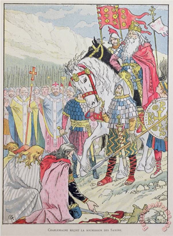 Eugene Grasset Charlemagne Art Print