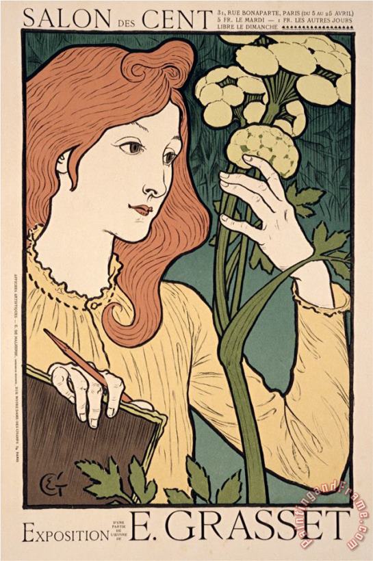Eugene Grasset Reproduction of a Poster Advertising an Exhibition of Work by Eugene Grasset Art Painting