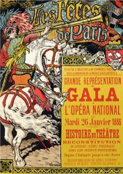 Eugene Grasset Reproduction of a Poster Advertising The Fetes De Paris at The Opera National Paris 1885