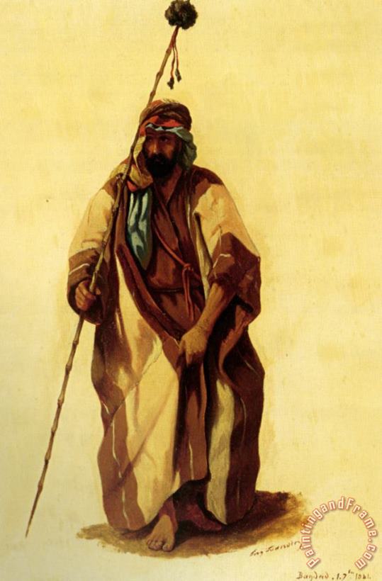 A Man From Bagdad painting - Eugene Napoleon Flandin A Man From Bagdad Art Print