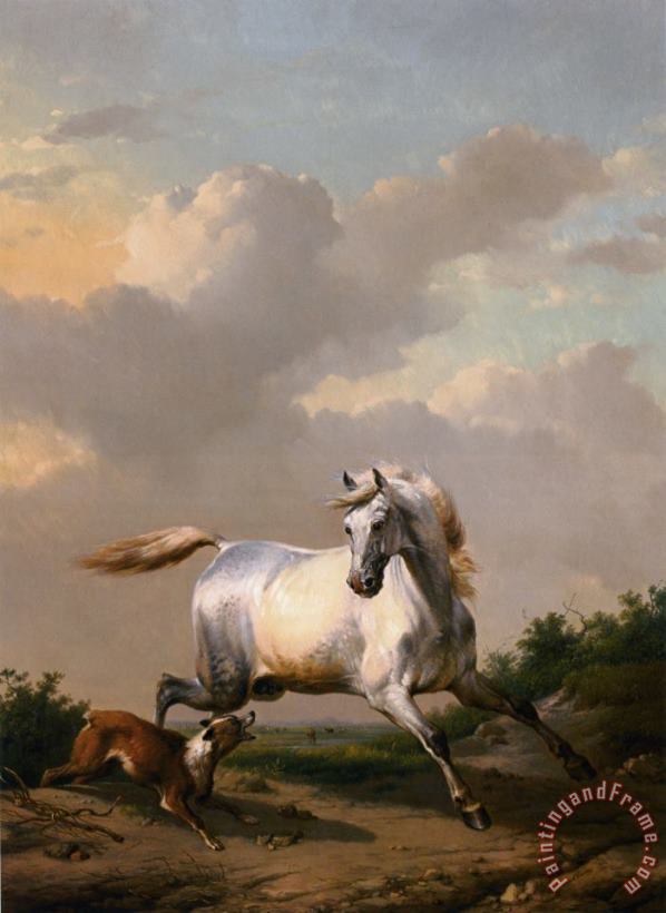 The Chase painting - Eugene Verboeckhoven The Chase Art Print