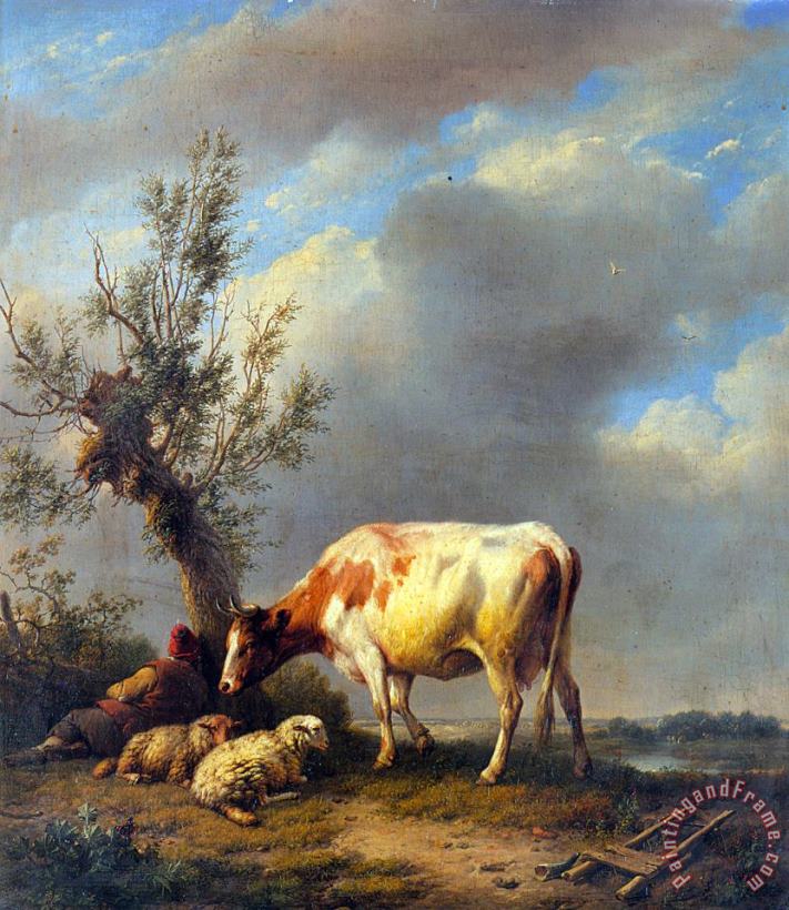 The Shepherd's Rest painting - Eugene Verboeckhoven The Shepherd's Rest Art Print