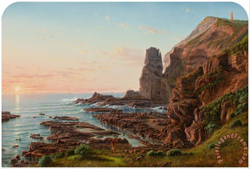 Eugene Von Guerard Castle Rock, Cape Schanck Art Print