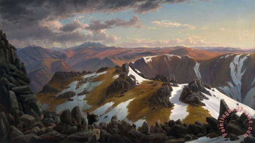 Eugene Von Guerard North East View From The Northern Top of Mount Kosciusko Art Painting