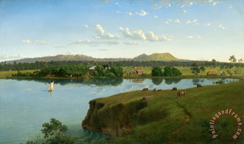 Eugene Von Guerard Purrumbete From Across The Lake Art Painting