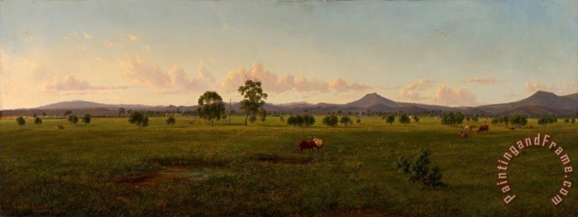 View of The Gippsland Alps, From Bushy Park on The River Avon painting - Eugene Von Guerard View of The Gippsland Alps, From Bushy Park on The River Avon Art Print