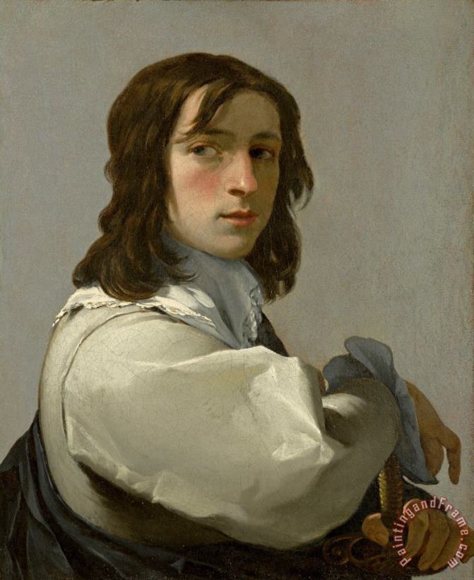 Young Man with a Sword painting - Eustache Le Sueur Young Man with a Sword Art Print