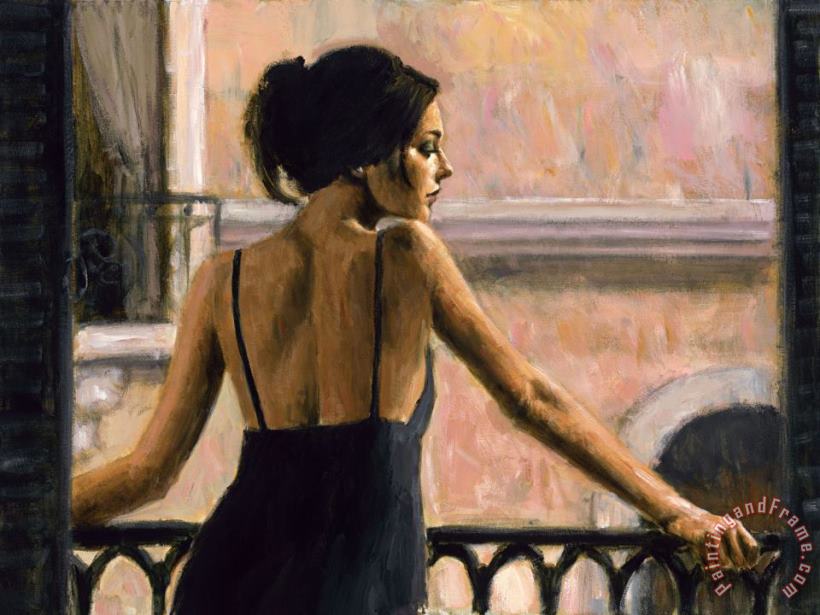Balcony at Buenos Aires VI painting - Fabian Perez Balcony at Buenos Aires VI Art Print