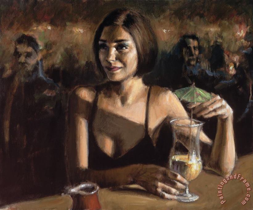 Fabian Perez Cocktail in Maui Art Painting