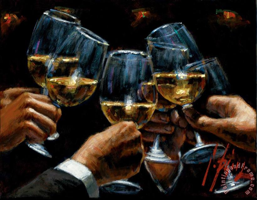 Fabian Perez For a Better Life White Wine with Reflections Art Print