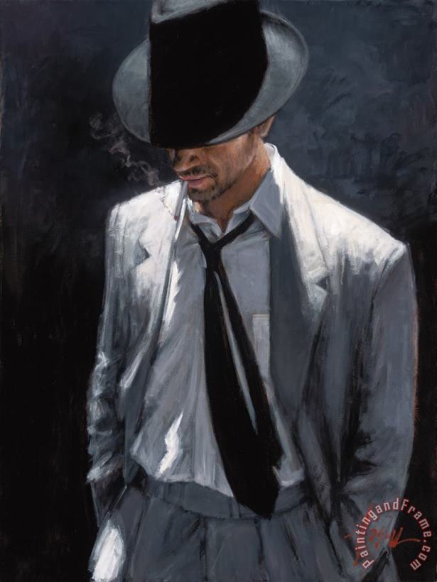 Man in White Suit IV painting - Fabian Perez Man in White Suit IV Art Print
