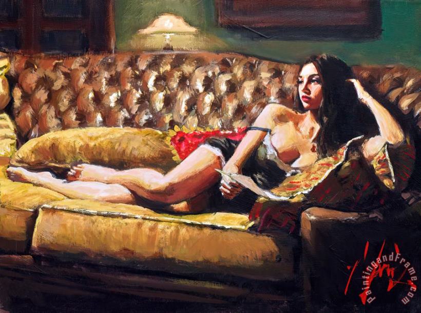 Saba with a Letter painting - Fabian Perez Saba with a Letter Art Print