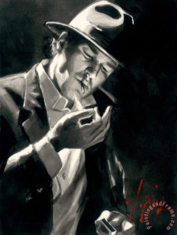 Study for Man Lighting Cigarette painting - Fabian Perez Study for Man Lighting Cigarette Art Print