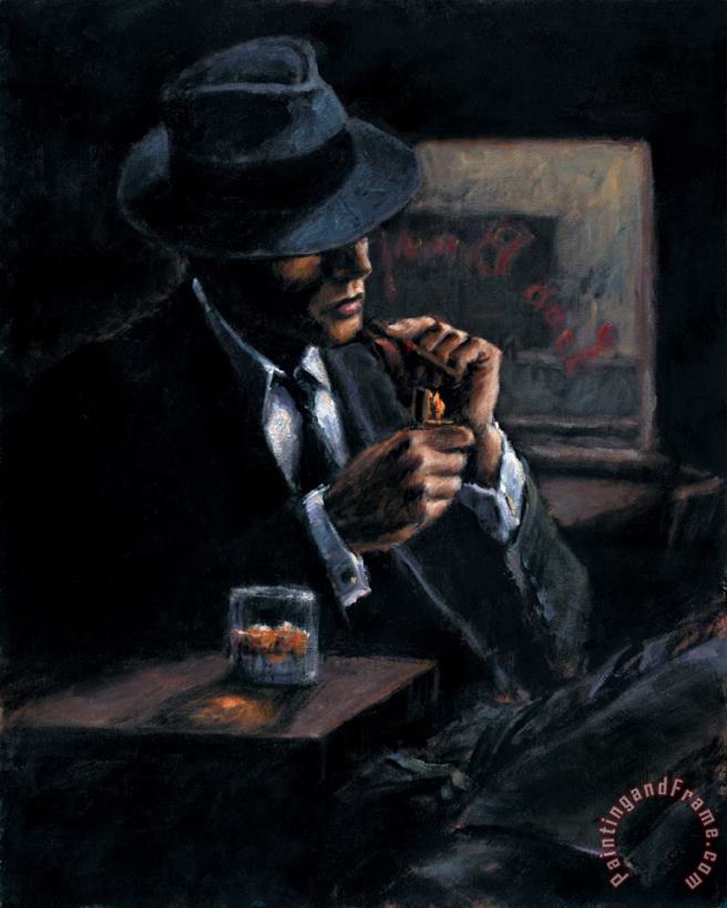Fabian Perez Study for Whiskey at Las Brujas II Art Painting