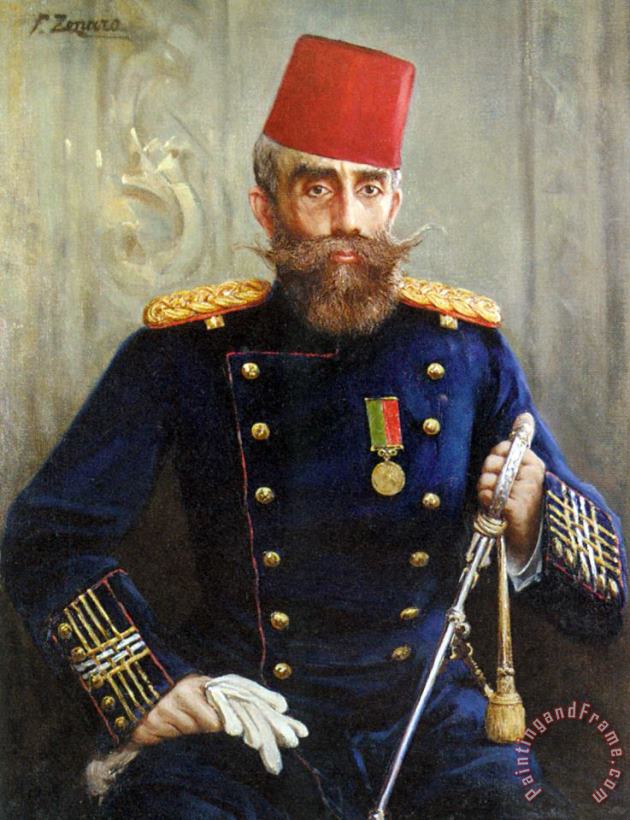 Fausto Zonaro Portrait of Mahmud Sevket Pasha Art Painting
