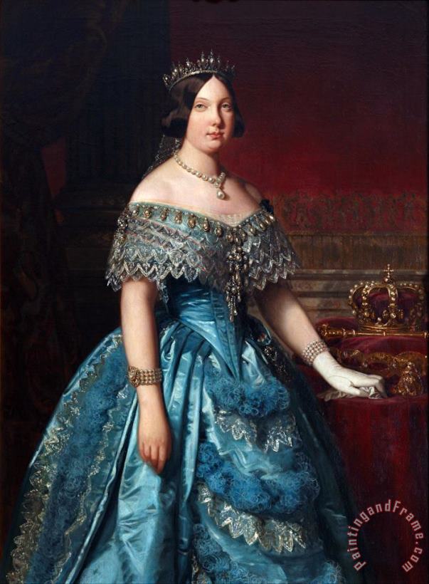 Isabella II painting - Federico de Madrazo Isabella II Art Print
