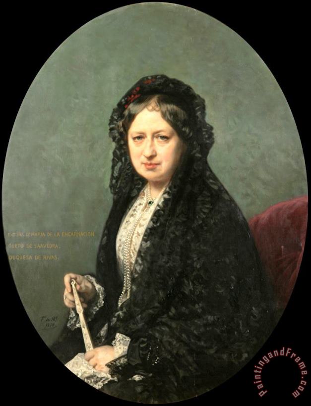 Federico de Madrazo Maria Encarnacion Cueto De Saavedra, Duchess of Rivas Art Print