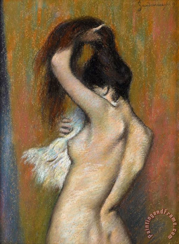 Federico Zandomeneghi Apres Le Bain Femme Nue S'essuyant, 1895 Art Print