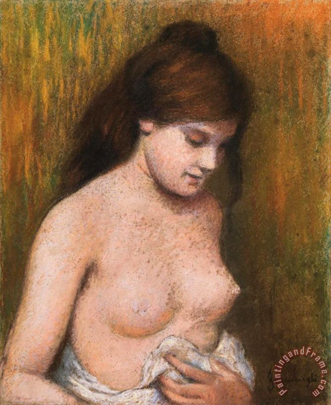 Federico Zandomeneghi Bust of a Young Girl Art Painting
