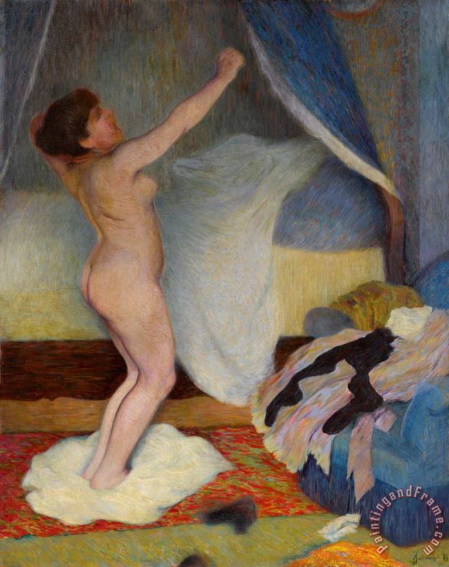 Femme S'etirant, 1886 painting - Federico Zandomeneghi Femme S'etirant, 1886 Art Print