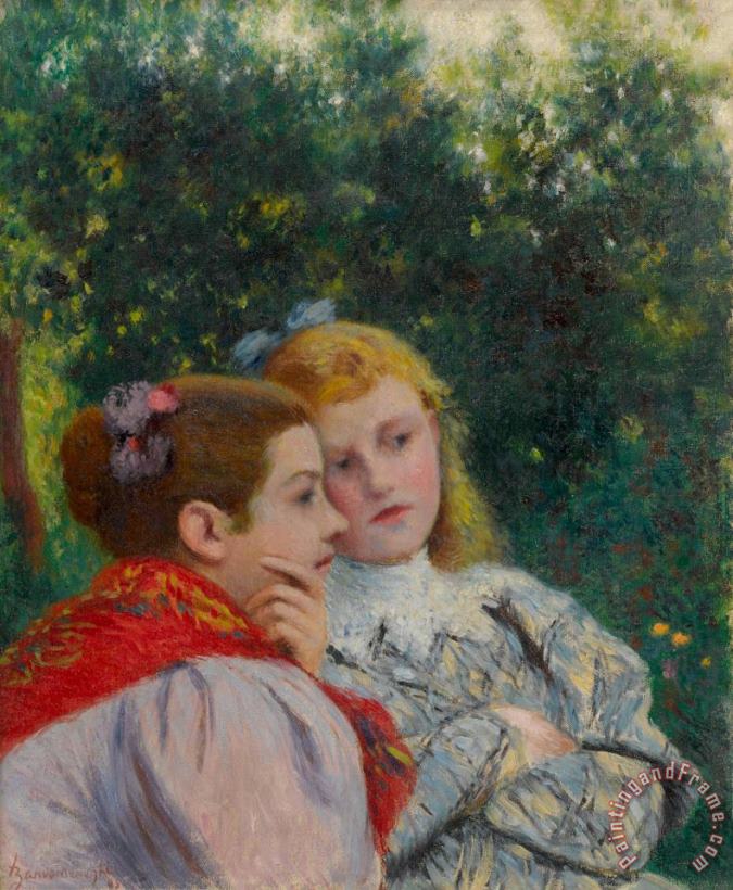 Les Deux Soeurs, 1895 painting - Federico Zandomeneghi Les Deux Soeurs, 1895 Art Print